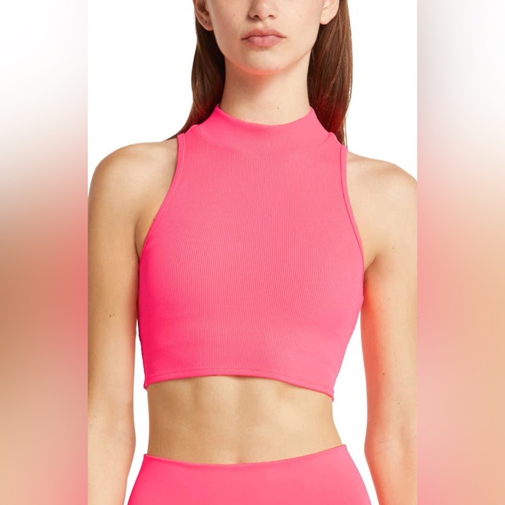 Alo Goddess Mock Neck Rib Tank